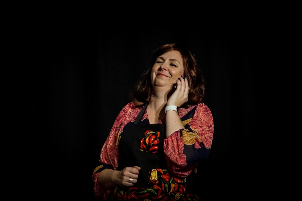 The New Players Jean Slobbe Memorial Award for Theatre excellence 2024 went to Sarah Upston for her role as Harriet in one act play 'When Harriet met Sally' by Cherol Filbee.